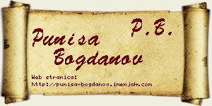 Puniša Bogdanov vizit kartica
